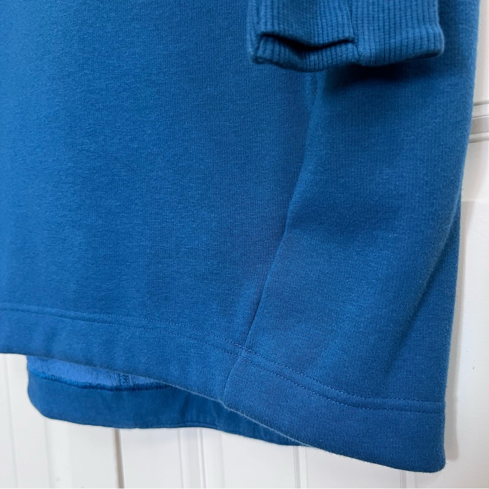 Athleta Womens Cozy Karma Mock Neck Sweatshirt Fleece Dress in Blue, Size S - Picture 4 of 10